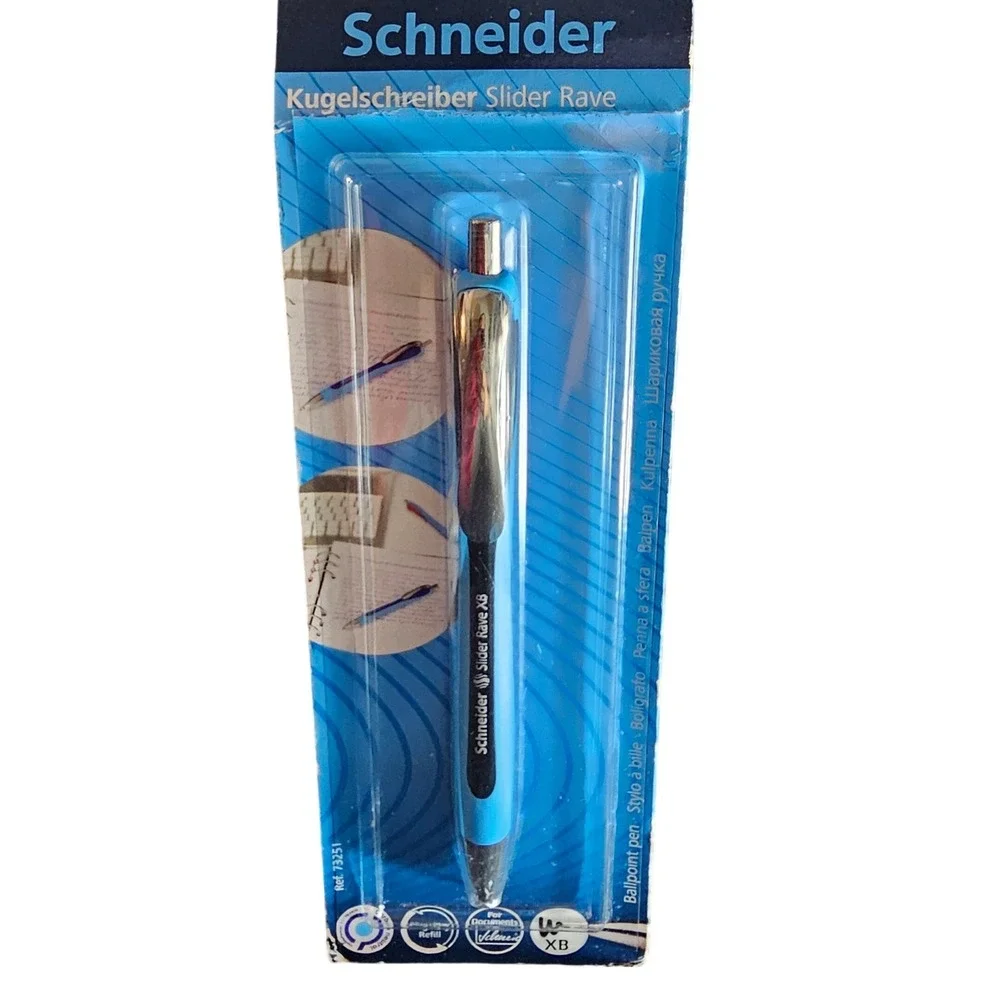 Schneider Slider Rave XB Retractable Ballpoint Pen Black Ink Blue Body 73251